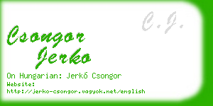 csongor jerko business card